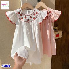 Đầm SaraMin trắng thêu dâu