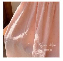 Đầm SaraMin trắng thêu dâu