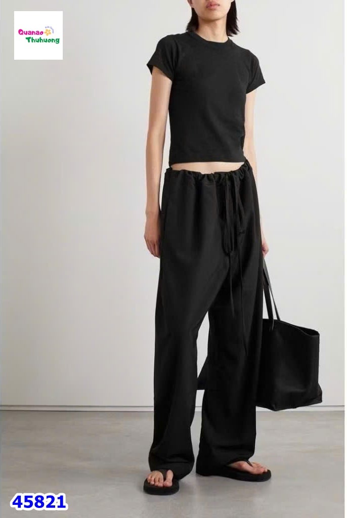 Áo Croptop Uniqlo đen