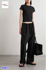 Áo Croptop Uniqlo đen