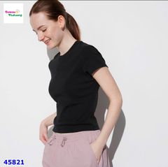 Áo Croptop Uniqlo đen