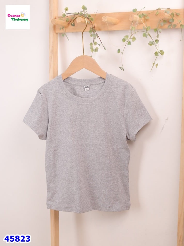 Áo Croptop Uniqlo xám