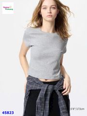 Áo Croptop Uniqlo xám