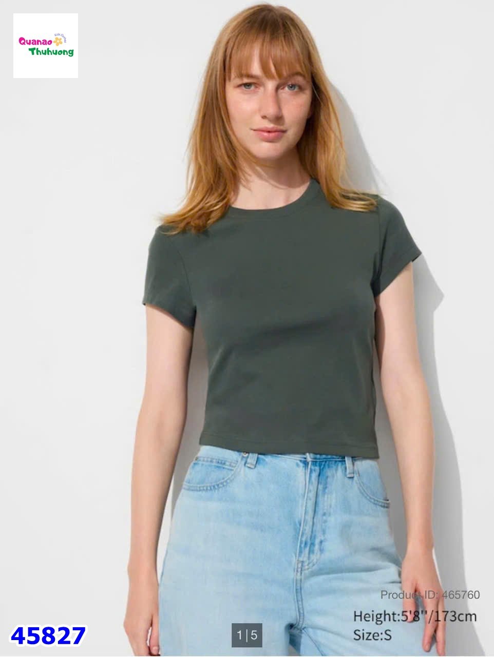 Áo Croptop Uniqlo ghi