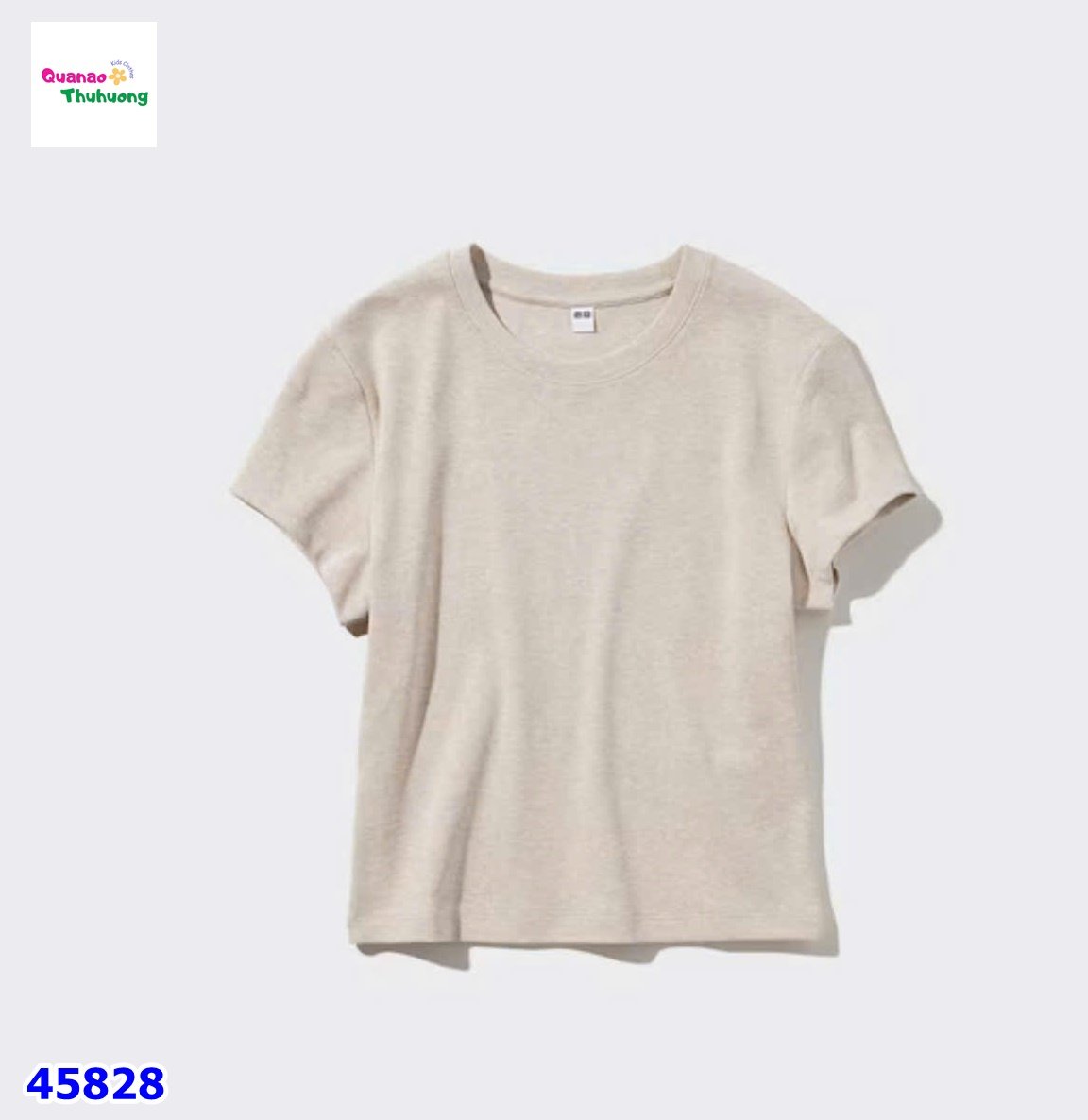 Áo Croptop Uniqlo kem