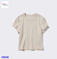 Áo Croptop Uniqlo kem