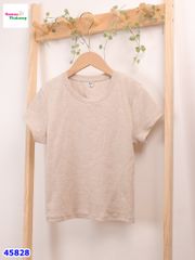 Áo Croptop Uniqlo kem