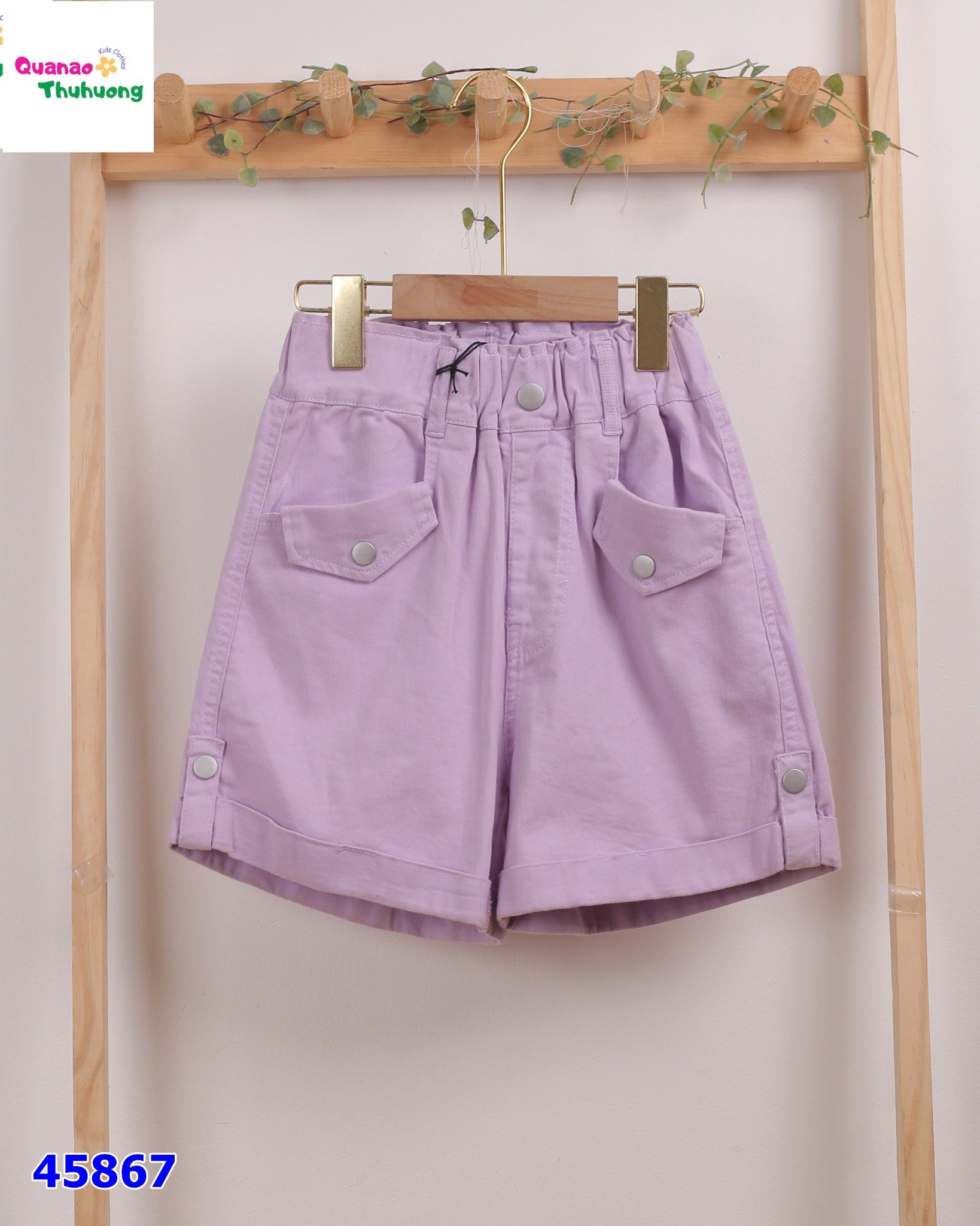Quần short kaki tím