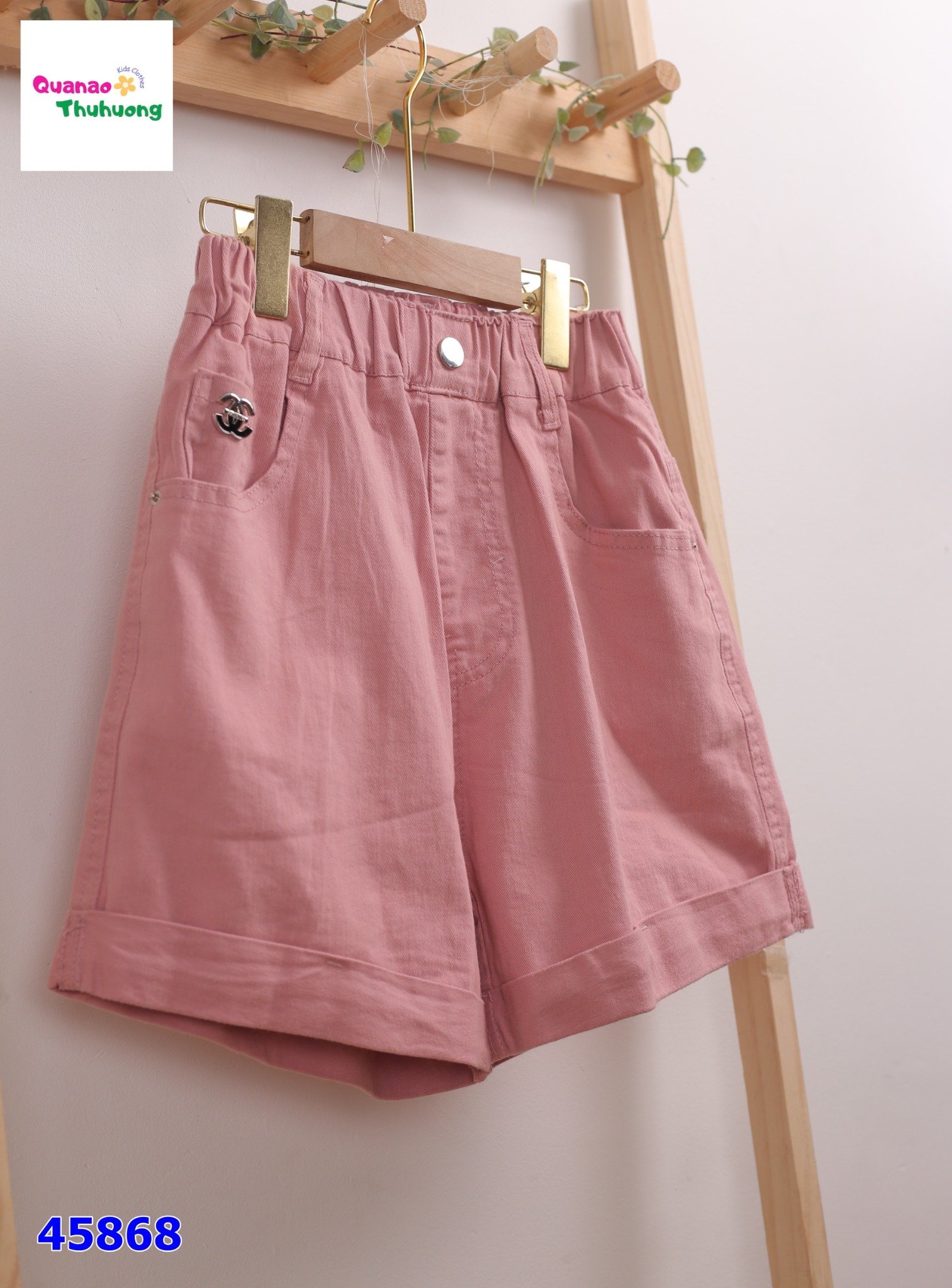 Quần short kaki hồng