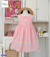 Đầm 2 dây Azuri hồng đính nơ