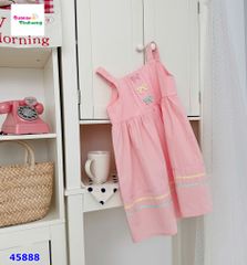 Đầm 2 dây Azuri hồng đính nơ