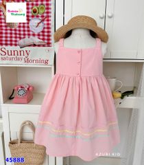 Đầm 2 dây Azuri hồng đính nơ