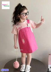 Đầm LinhAn giả yếm đính thỏ hồng Lovely