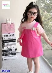 Đầm LinhAn giả yếm đính thỏ hồng Lovely