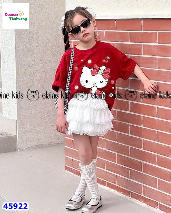 Set váy Elaine đỏ Hello Kitty