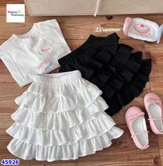 Chân váy tầng đen