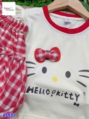 Set Melisa kem kitty, chân váy bí caro đỏ