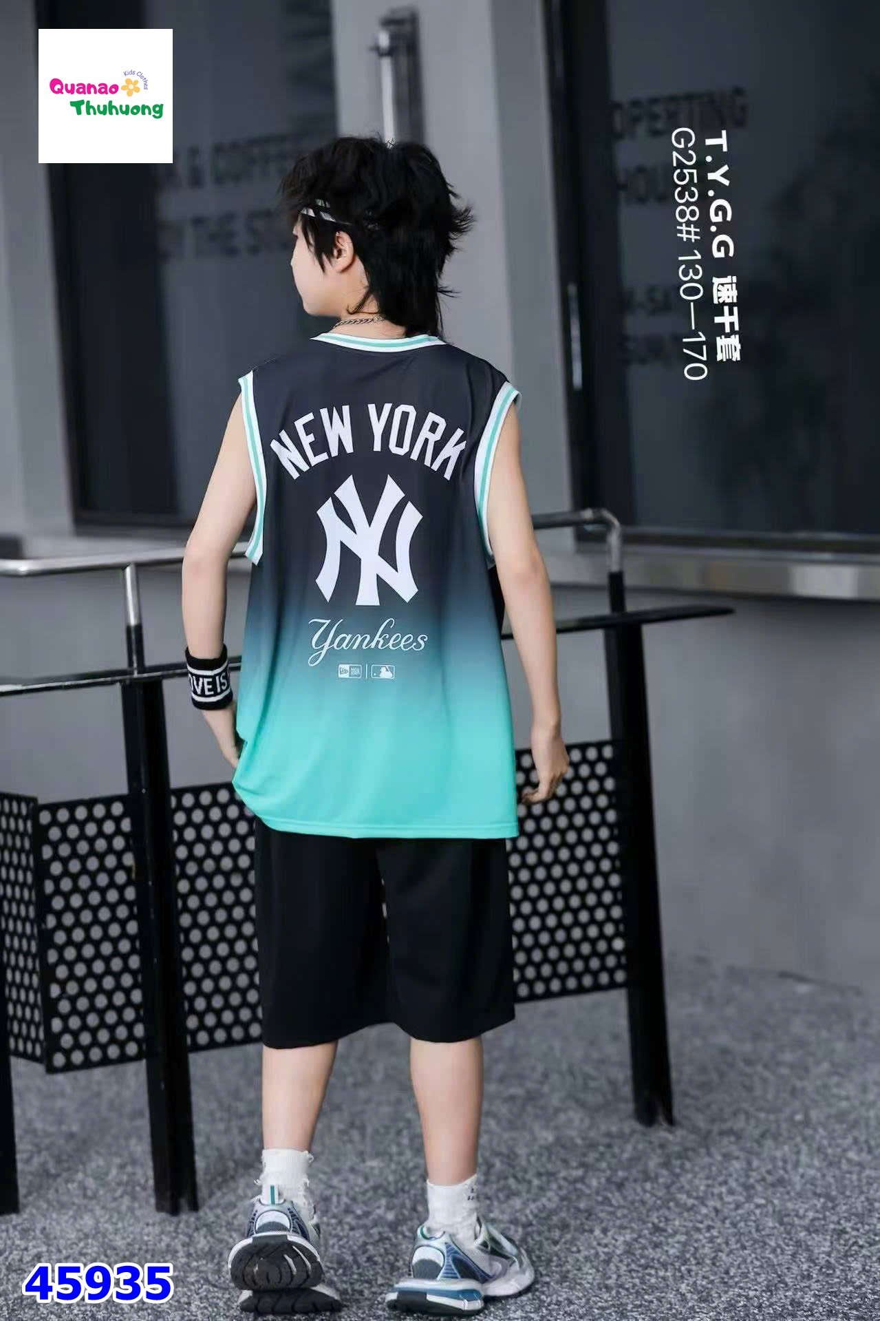 Set bộ thể thao NY xanh lá loang