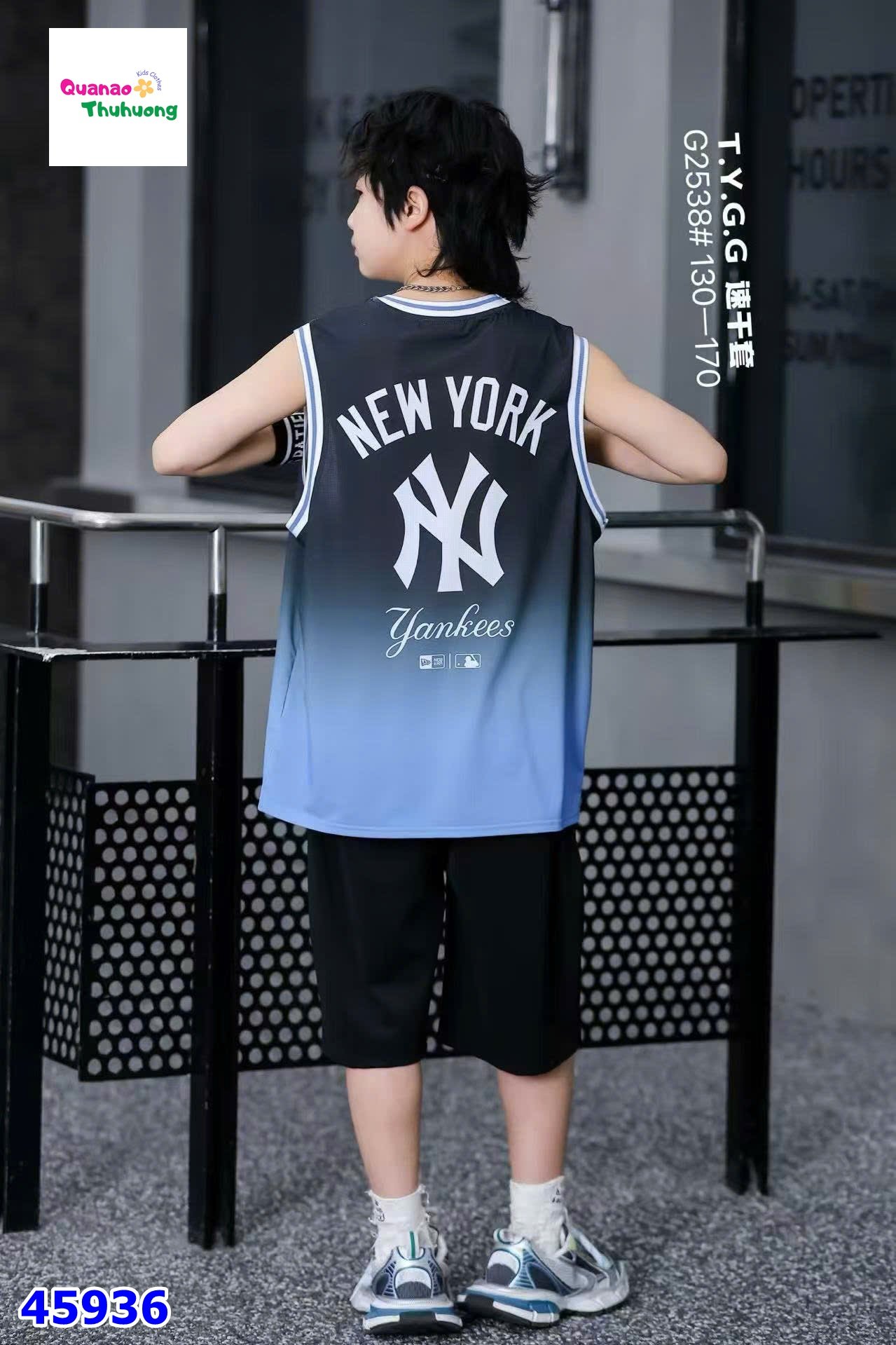 Set bộ thể thao NY xanh dương loang