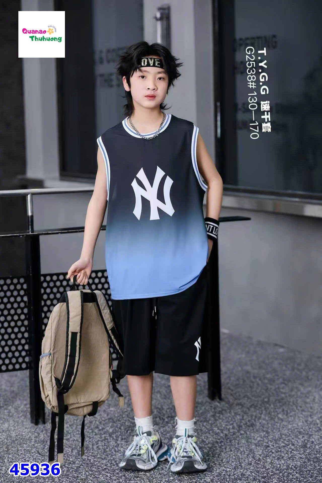 Set bộ thể thao NY xanh dương loang