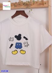 Áo thun Marthin trắng Mickey
