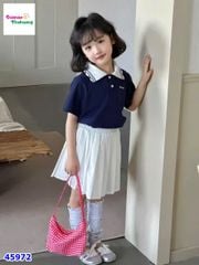 Set váy polo xanh minmin