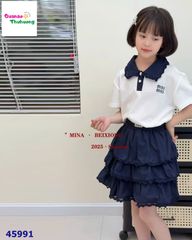 Set váy Mina polo Miu Miu trắng