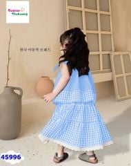Set váy ChoHee sọc xanh nơ
