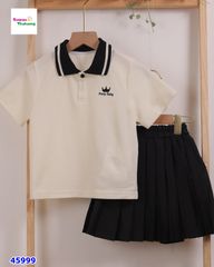 Set váy polo kem Pretty