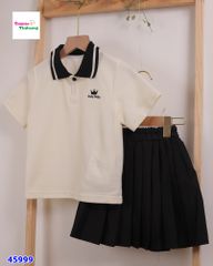 Set váy polo kem Pretty