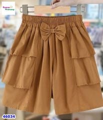 Quần short SBB nâu nơ giữa