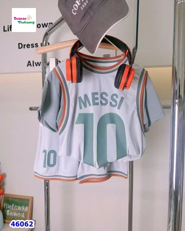 Bộ thể thao xám Messi 10
