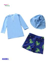 Bộ bơi xanh cá sấu + nón
