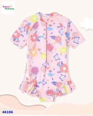 Bộ bơi liền Ylike hoa hồng