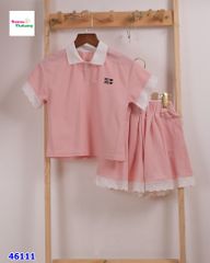 Set bộ Polo hồng MiuMiu