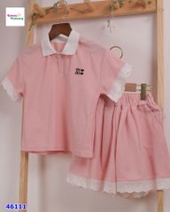 Set bộ Polo hồng MiuMiu