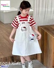 Đầm yếm sọc đỏ HelloKitty, thú bông