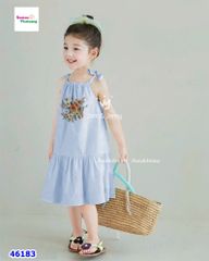 Đầm J&J xanh thêu hoa