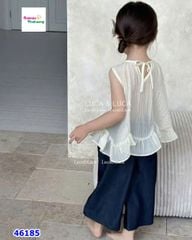 Set Luca áo trắng, quần jean dài