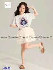 Set váy Elaine áo trắng cô gái