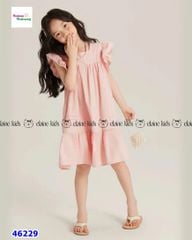Đầm Elaine hồng tay cánh tiên