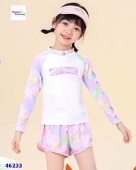 Bộ bơi Ylike dài tay trắng Summer