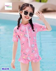Bộ bơi liền hồng nhạt Kitty