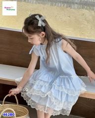 Đầm Melisa xanh tầng ren