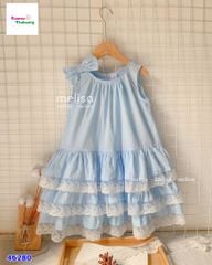 Đầm Melisa xanh tầng ren