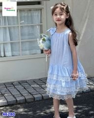 Đầm Melisa xanh tầng ren