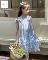 Đầm Melisa xanh tầng ren