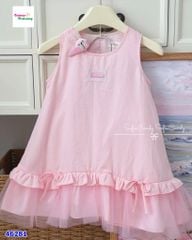 Đầm Sofia hồng phối ren