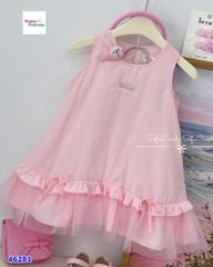 Đầm Sofia hồng phối ren