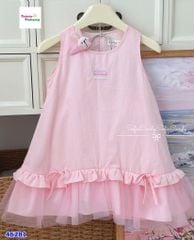 Đầm Sofia hồng phối ren